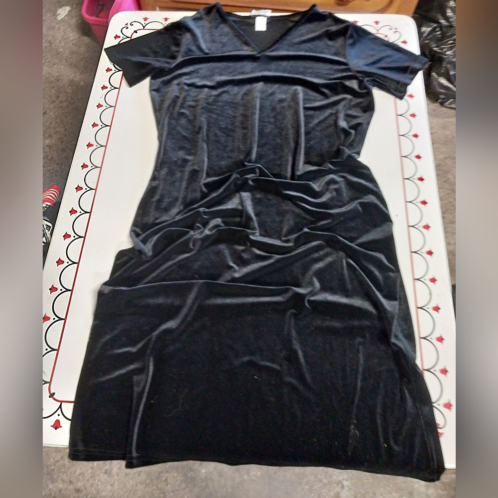 Vintage ACW Design Elegant Black Velvet Dress